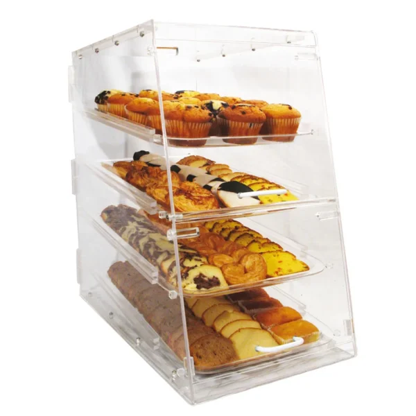 Winco Counter Top Display Case w/ (4) 12 x 18" Trays, 14 x 24 x 24", Clear