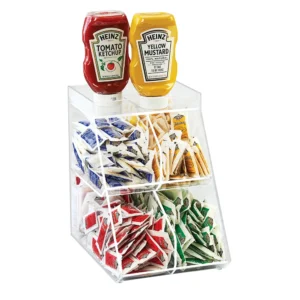 Condiment Dispenser - 2 Compartment Clear