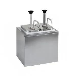 Pump Condiment Dispenser - Winco 2 Jar SS Pump Dispenser