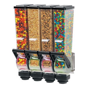 Server - Wall-Mount Topping Dispenser, 4 two liter Hoppers