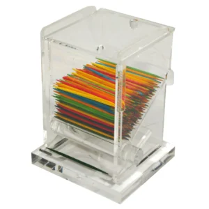Toothpick Dispenser - 3"L x 2 1/2"W x 4"H, Acrylic, Clear