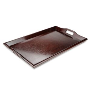 Tray - G.E.T.  Rectangular Room Service Tray, 25" x 16", Hardwood, Mahogany